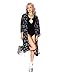 iHeartRaves Black Sun & Moon Loose Kimono Cover Up (One Size)