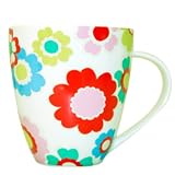 Cath Kidston Electric Flowers Crush Shaped Mug, Fine China