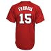 Boston Red Sox Dustin Pedroia Full Button Down Synthetic Replica Batting Practice Jersey,Medium
