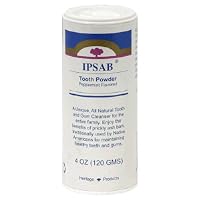 IPSAB Tooth Powder, Peppermint, 4-Ounces (Pack of 3)