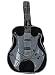 Silver/Gray & Black Guitar Shaped Backpack