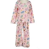 New Little Girls Boutique Sleepwear FUN PINK Pajama 2 PC Set AT HOME Girl 4-10
