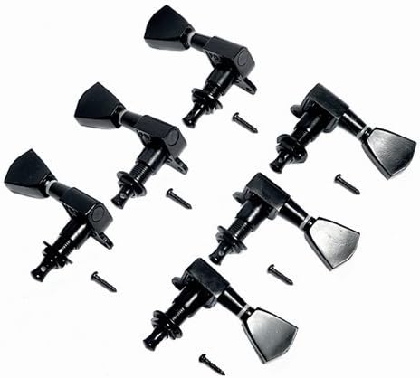 2sets of 12pcs 6L6R Guitar Tuning Pegs Machine Head Tuners Black for Gibson replacement