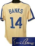 Ernie Banks Autographed/Hand Signed Chicago Cubs Cream Cooperstown Collection Jersey- PSA/Banks Holo