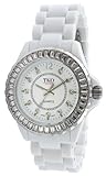 TKO ORLOGI Women's TK608-WT Ceramix-Ice White Acrylic Crystallized Bezel Watch