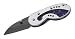 Kyocera one Hand Knife, ceramic Blade, Aluminium, Opal-inlayers, Clip