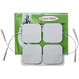 Premium 40 Electrodes 10 Packs of 4 Electrodes 2.0" x 2.0" Each Preferred White Foam Backing with US Made Gel Adhesive for Multiple Use by Eco-Patch&reg;