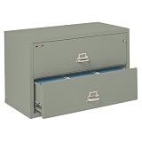 fireproof filing cabinets FireKing 23822CPE 2 Drawer 38 Lateral File, Insulated, UL 1 Hour Fire, 22 1/8D, Pewter