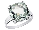Green Amethyst Gemstone Ring 6.50 Carat (ctw) in 14K White Gold