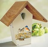 Droll Yankees NBBB100 12-Inch Nest Box for Bluebirds with Bird Design