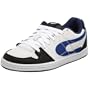 DuFFS Men's 4130 Low Skate Shoe,Black/White/Navy,7 M