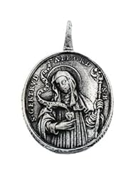 14K Yellow Gold 31.00X26.50 mm St.Rose Of Lima And St.Gertrude Pendant