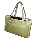 Gucci Green Gray Leather Tote Handbag