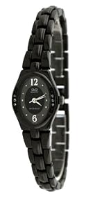 Q&Q #9597-202Y Women's Black IP Casual Bracelet Watch