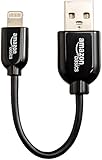 AmazonBasics Apple Certified Lightning to USB Cable - (10 cm / 4 Inches) - Black