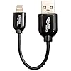 AmazonBasics Apple Certified Lightning to USB Cable - 4-Inches (10 Centimeters) - Black