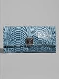 GUESS by Marciano Snake Embossed Flap Clutch