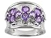 1.37CTW AMETHYST PLATINUM OVER STERLING SILVER RING