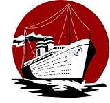 Wallmonkeys Peel and Stick Wall Decals - Passenger Ship Steaming towards You - Removable Graphic