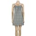 FULL TILT Plaid Jumper Dress - Teal/Grey/Black