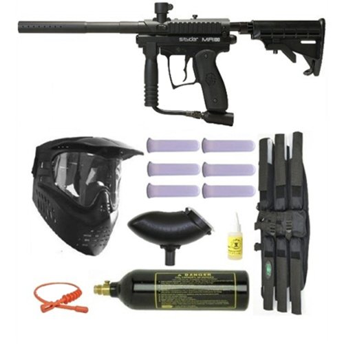 Spyder MR1 Military Tactical Paintball Marker Gun MEGA Set - Black