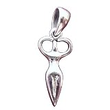 Small Sterling Silver Wiccan Pagan Goddess Pendant