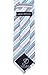 Scott Allan Mens Striped Tie - Turquoise Blue & Gray
