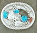 Beautiful Navajo! By Artist: Mike Thomas Turquoise and Coral,Bear claw Buckel Men's o...
