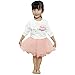 Jastore Kids Girl Cute 2PCS Flower Clothing Set Long Sleeve Top +Pink Tutu Skirt