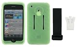 Apple iPhone 3G Green Silicone Skin Case Cover Kit with Screen Protector - Belt Clip and Armband (Not Compatible wth 1st Generation iPhone)