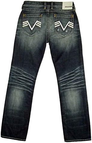 Affliction Men's Black Premium Blake Bandit Calico Jeans 33 Blue