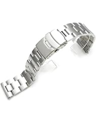 22mm L316 Solid Stainless Steel Oyster Straight End Watch Band for Seiko SKX007