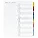 SPR01842 - Quick Index Dividers, 25 Tabs, Lettered A-Z, Clear