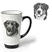 Porcelain Funnel Cup with Greater Swiss Mountain Dog (6 inch, Black and white)