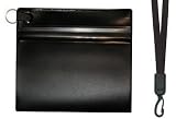Black 2 Pocket Waterproof Wallet with BLACK Lanyard
