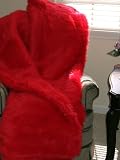 Red Plush Fun Fur | Faux Fur Throw | Reversible | 60 Inches by 70 Inches