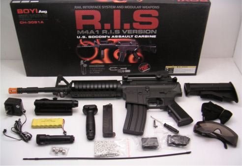 AEG Electric M16 Assault Rifle FPS-200 Airsoft
