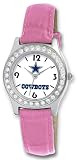 NFL Women's Dallas Cowboys Game Day Dazzler Pink Leather Watch #CB20009