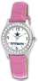 NFL Women's CB20009 Dallas Cowboys "Game Day Dazzler" Pink Leather Watch