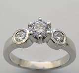 14k White Gold Pretty Diamond Engagement Ring
