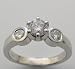 14k White Gold Pretty Diamond Engagement Ring