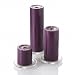 Set of 3 Hand Poured Pillar Candles, Purple Unscented