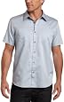 Calvin Klein Men`s Washed Sateen Woven Shirt