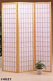 Three Panel Room Divider in Natural Finish By Coaster Furniture
