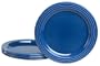 Emile Henry Le Potier Blue Dinner Plates, Set of 4, Blue