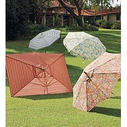 <b>9' Wooden Pole Umbrella-Aqua</b>