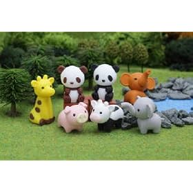 Japanese Puzzle Take Apart Erasers Iwako Zoo, Farm, Animals Set of 7 - New Jan 2010 Release. These... by