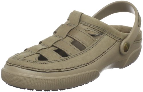 crocs Men's Mesa Fisherman Sport Clog,Khaki/Chocolate,9 M Us