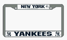 New York Yankees Chrome License Plate Frame - Set of 2