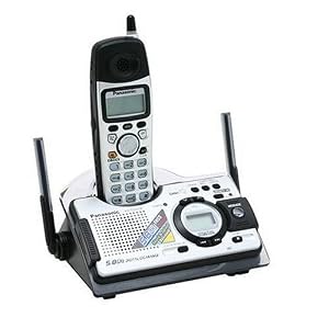 Remanufactured Panasonic KX-TG5438S 5.8 GHz DSS Cordless Phone with Answering System and Shock/Splash-Resistant Handset (Silver)